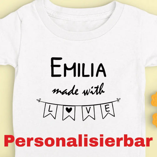 Made with Love - Bio Baby Shirt *personalisierbar*
