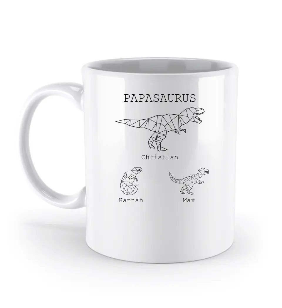 Papasaurus - Tasse mit Namen Standard Mug White OneSize