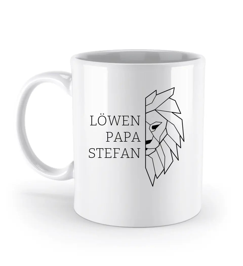 Löwen Papa - Tasse mit Namen Standard Mug White OneSize