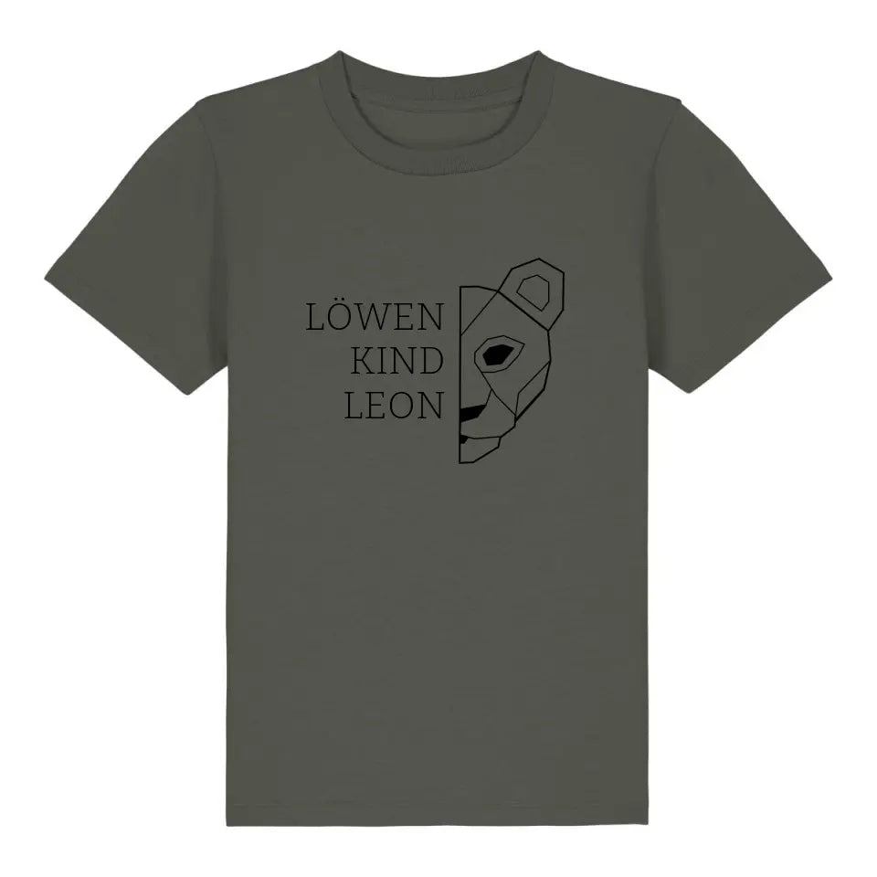 Löwen Kind - Bio Kinder Shirt *personalisierbar (mit Namen)*