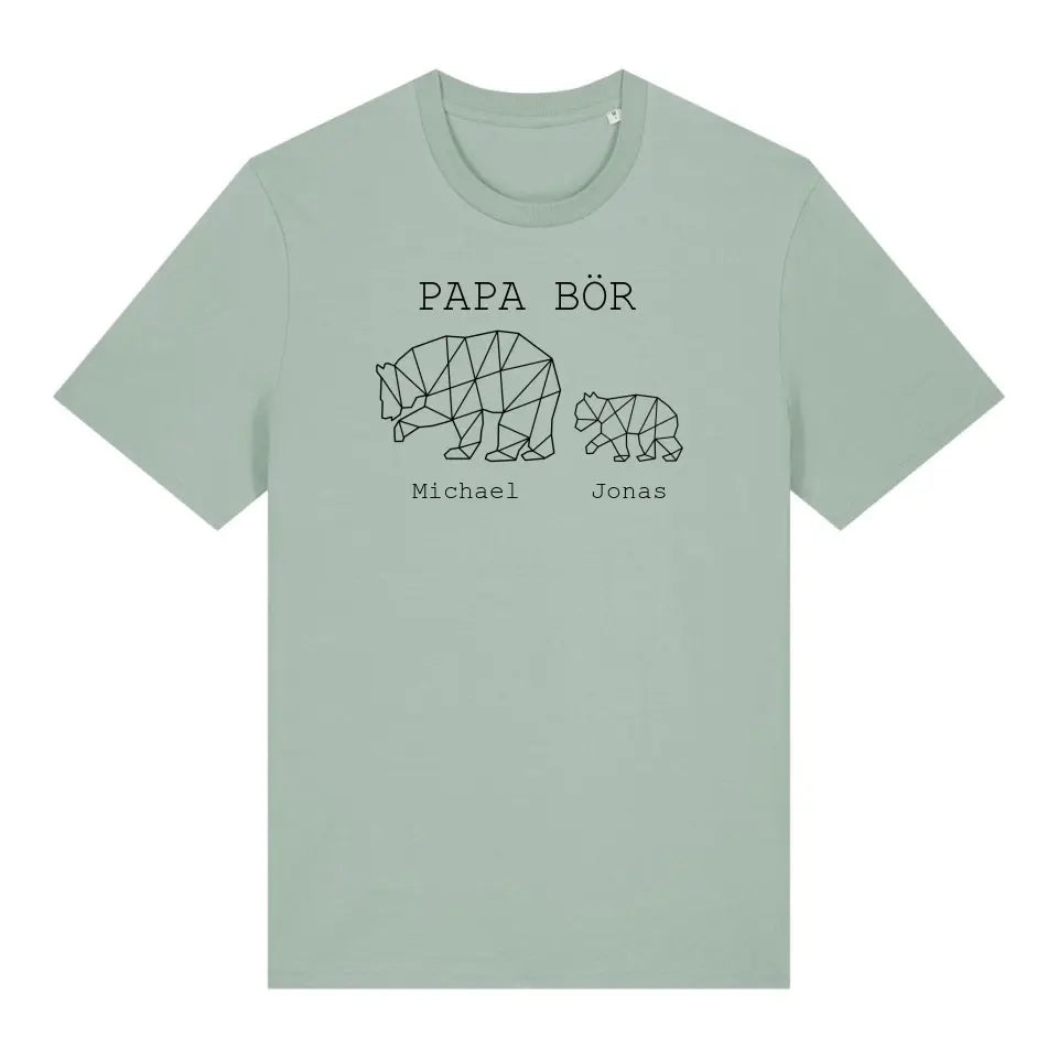 Papa Bör - Bio Herren Shirt *personalisierbar (1-4 Kinder mit Namen)*