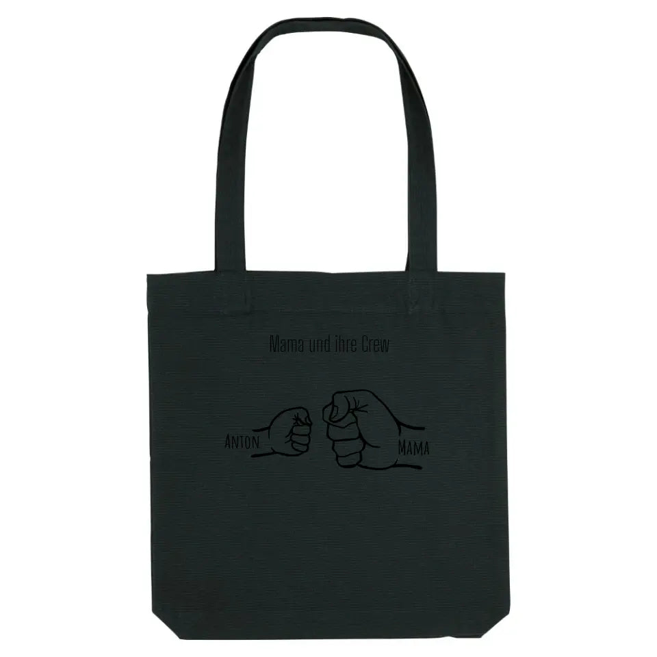 Mama und ihre Crew - Bio Jutebeutel Tote Bag ST ST Black OS