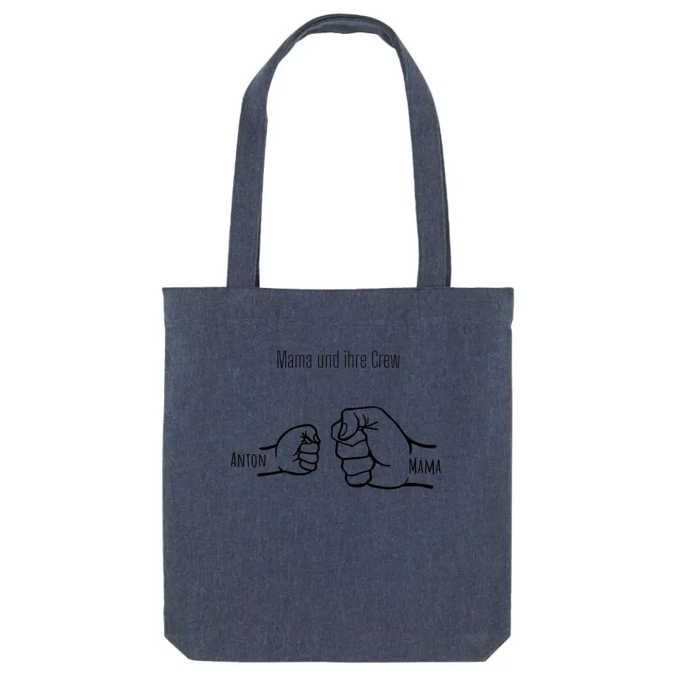 Mama und ihre Crew - Bio Jutebeutel Tote Bag ST ST Midnight-Blue OS