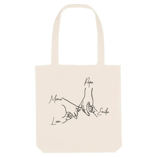 Family Hands - Bio Jutebeutel Tote Bag ST ST Natural OS
