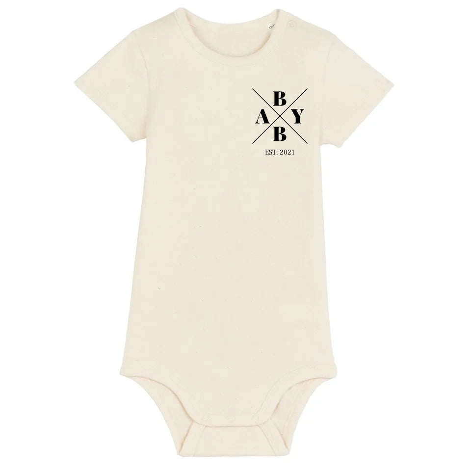 Baby Minimal + Symbole - Bio Baby Body *personalisierbar* Baby Body ST ST Natural-Raw