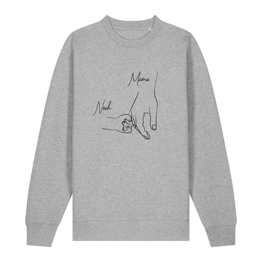 Hold my hand Mom - Bio Unisex Sweatshirt *personalisierbar* Changer Sweatshirt 2.0 ST ST