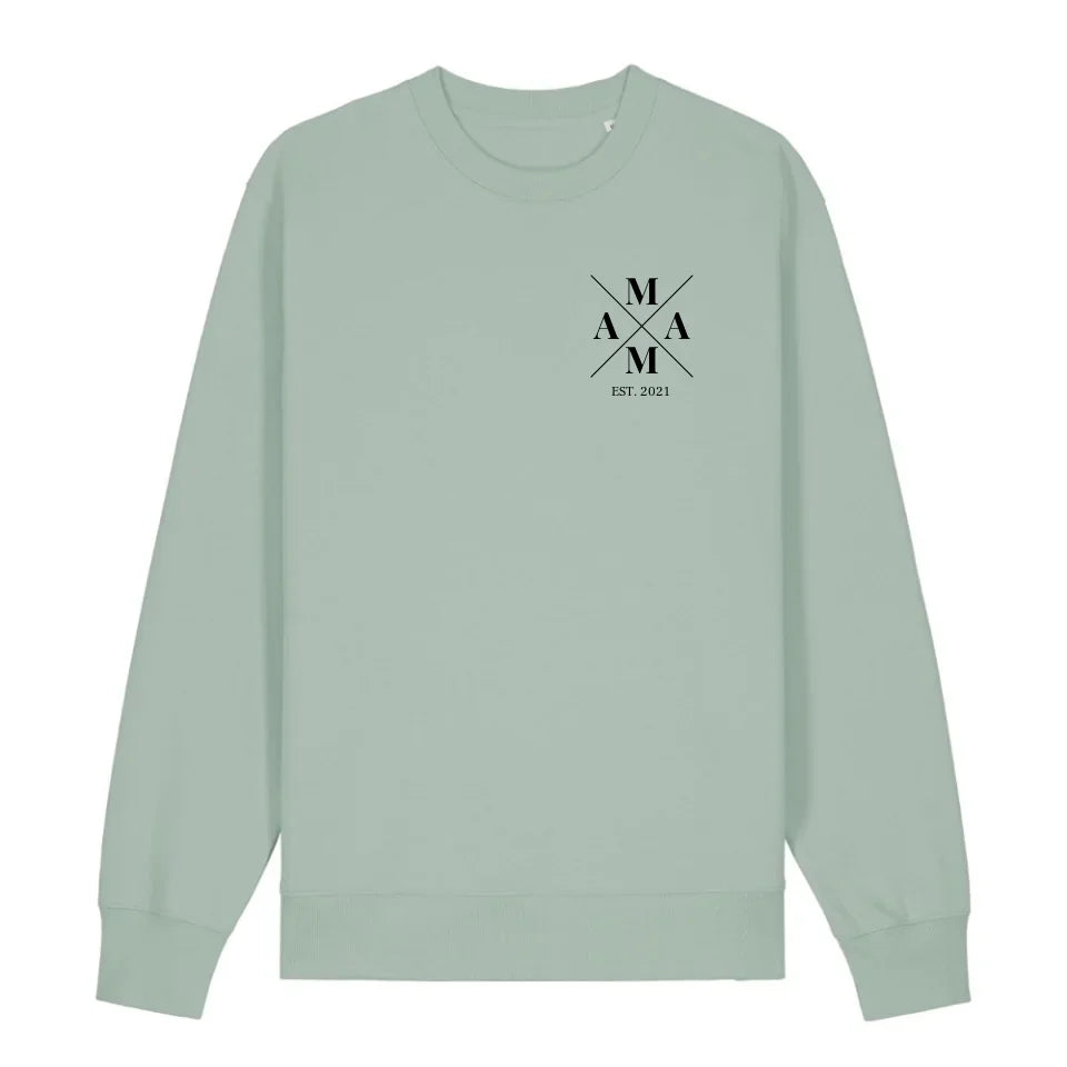 Mama Minimal - Bio Unisex Sweatshirt *personalisierbar* Changer Sweatshirt 2.0 ST ST Aloe