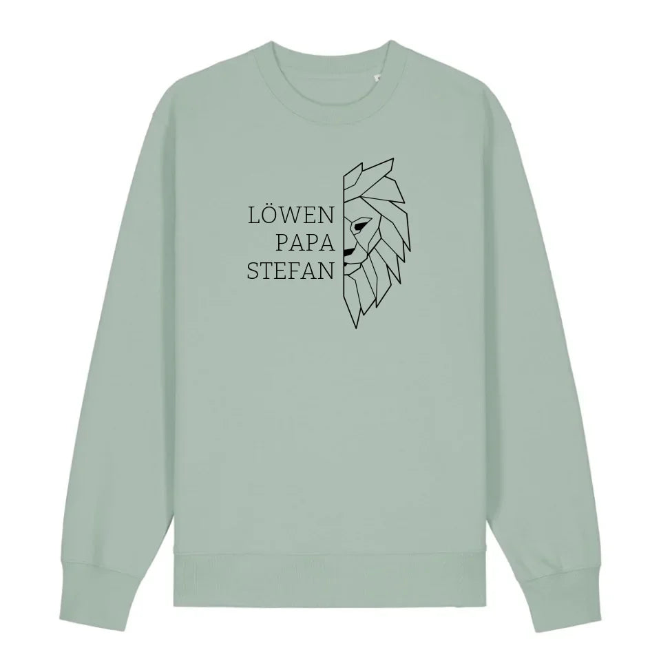 Löwen Papa - Bio Unisex Sweatshirt *personalisierbar (mit Namen)* Changer Sweatshirt 2.0 ST ST Aloe