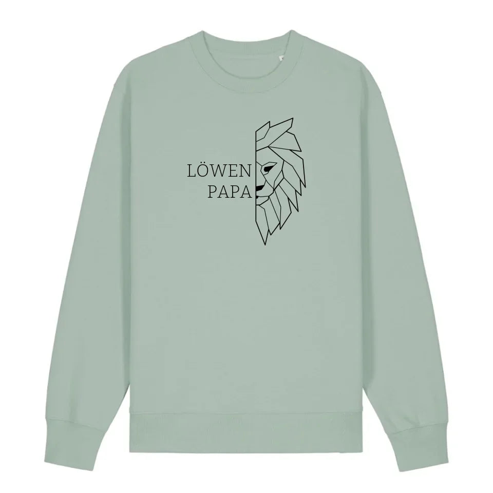 Löwen Papa - Bio Unisex Sweatshirt *personalisierbar (ohne Namen)* Changer Sweatshirt 2.0 ST ST Aloe