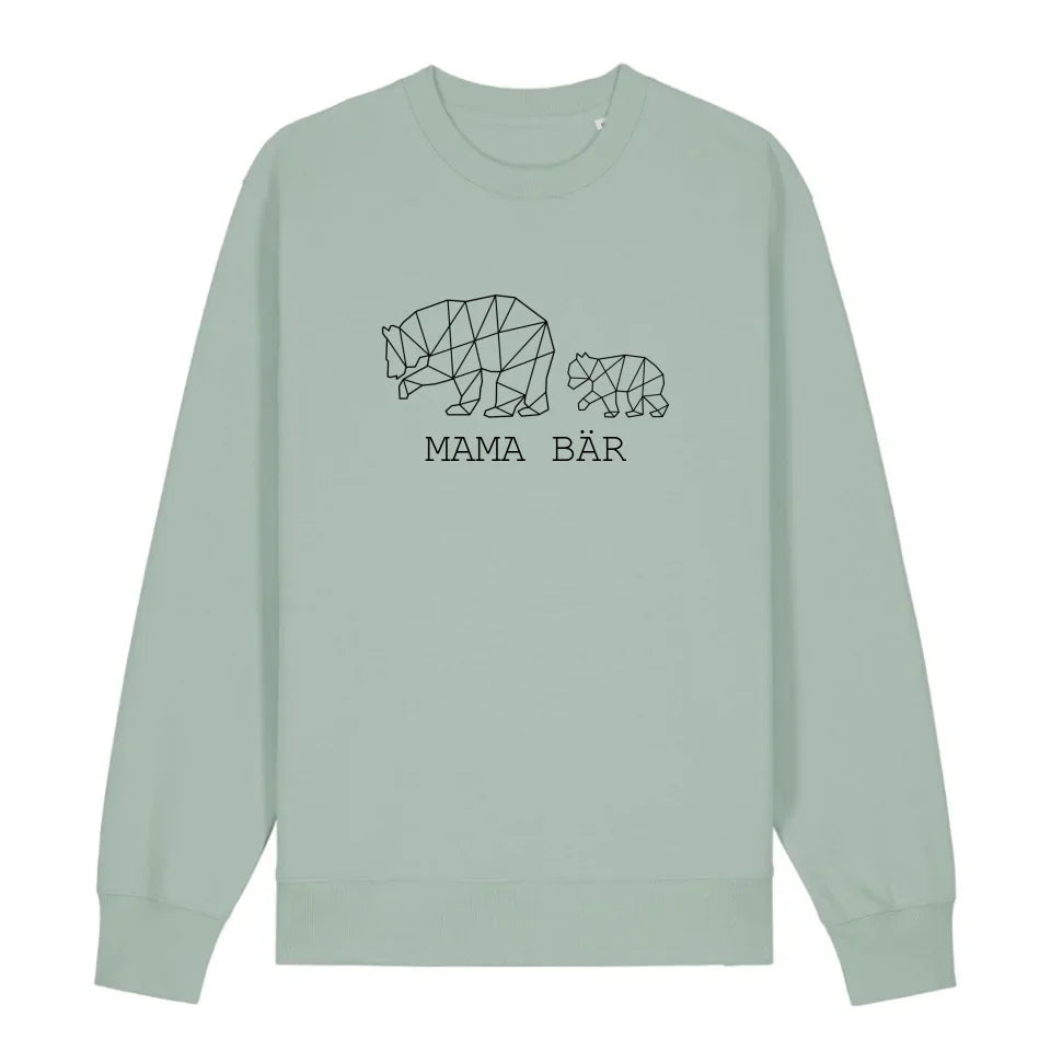 Mama Bär - Bio Unisex Sweatshirt *personalisierbar (1-4 Kinder ohne Namen)* Changer Sweatshirt 2.0 ST ST Aloe