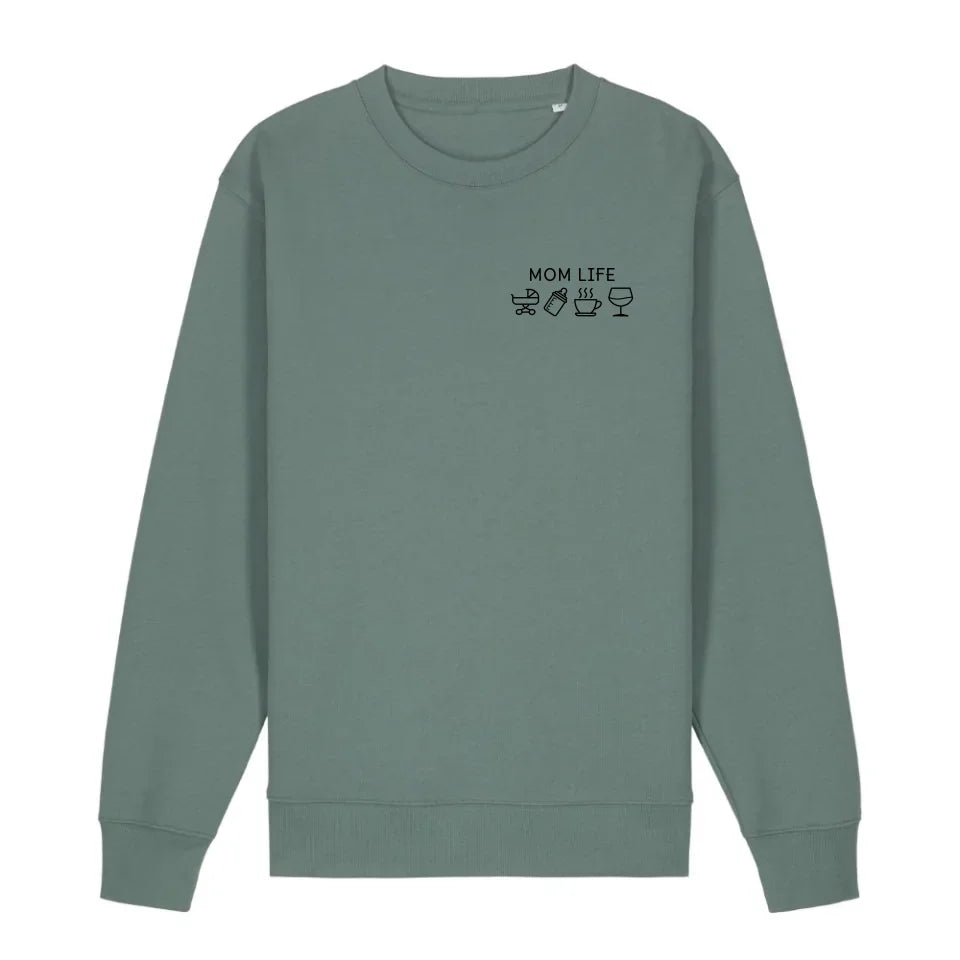 Mom Life Symbole - Bio Unisex Sweatshirt *personalisierbar* Changer Sweatshirt 2.0 ST ST Green-Bay