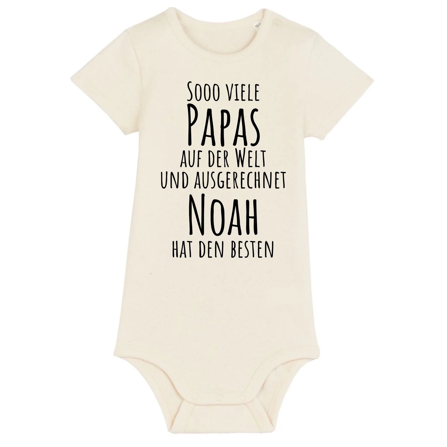 Sooo viele Papas - Bio Baby Body *personalisierbar* Baby Body ST ST Natural-Raw