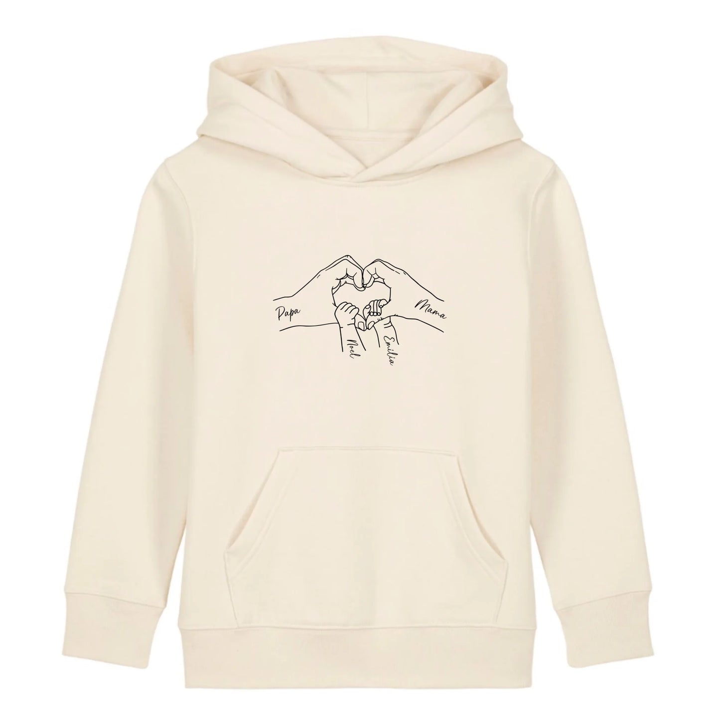 Family Love - Bio Kinder Hoodie *personalisierbar* Mini Cruiser Hoodie 2.0 ST ST Natural-Raw
