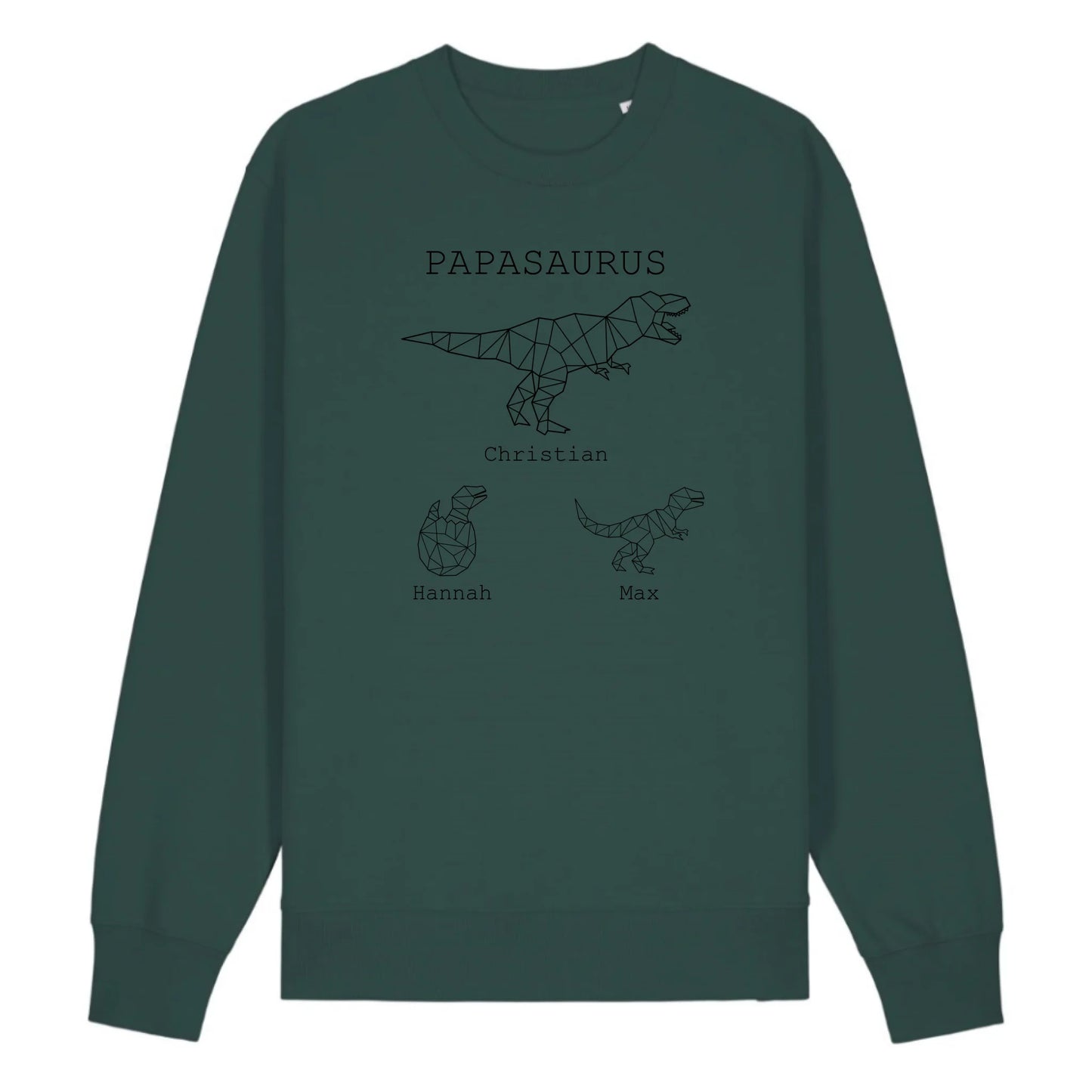 Papasaurus - Bio Unisex Sweatshirt *personalisierbar (mit Namen)*