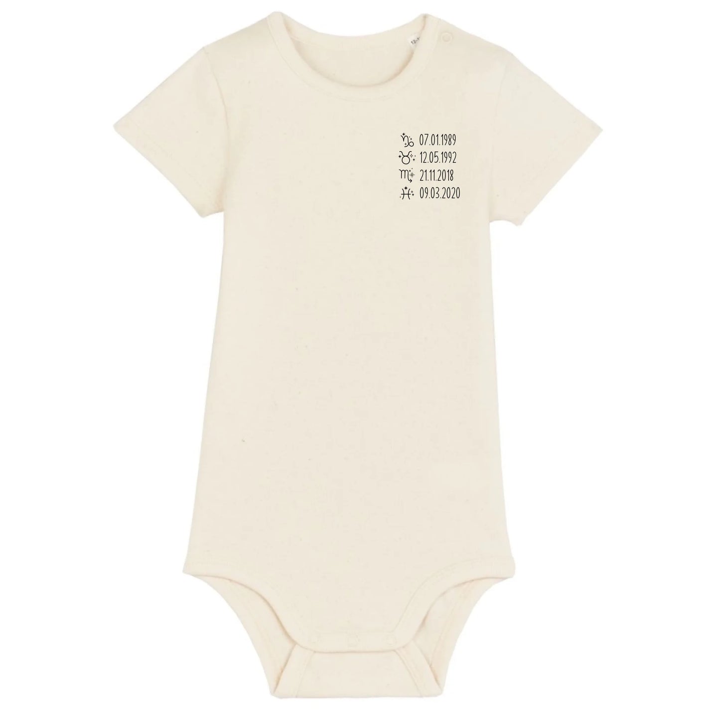 Sternzeichen - Bio Baby Body *personalisierbar* Baby Body ST ST Natural-Raw