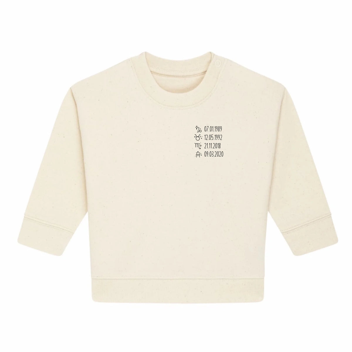 Sternzeichen - Bio Baby Sweatshirt *personalisierbar* Baby Changer Sweatshirt ST ST NEU Natural-Raw