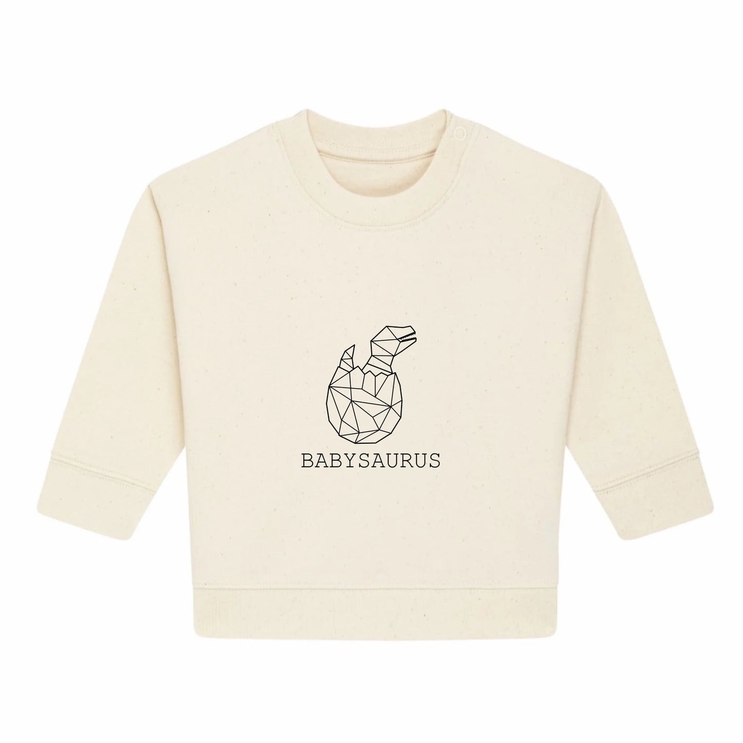 Babysaurus - Bio Baby Sweathirt *personalisierbar (ohne Namen)* Baby Changer Sweatshirt ST ST NEU Natural-Raw