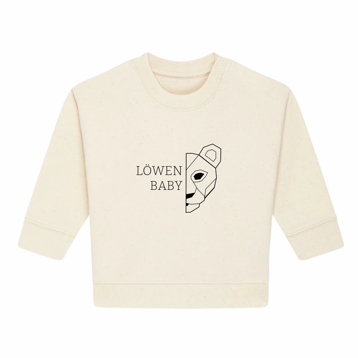 Löwen Baby - Bio Baby Sweatshirt *personalisierbar (ohne Namen)* Baby Changer Sweatshirt ST ST NEU Natural-Raw