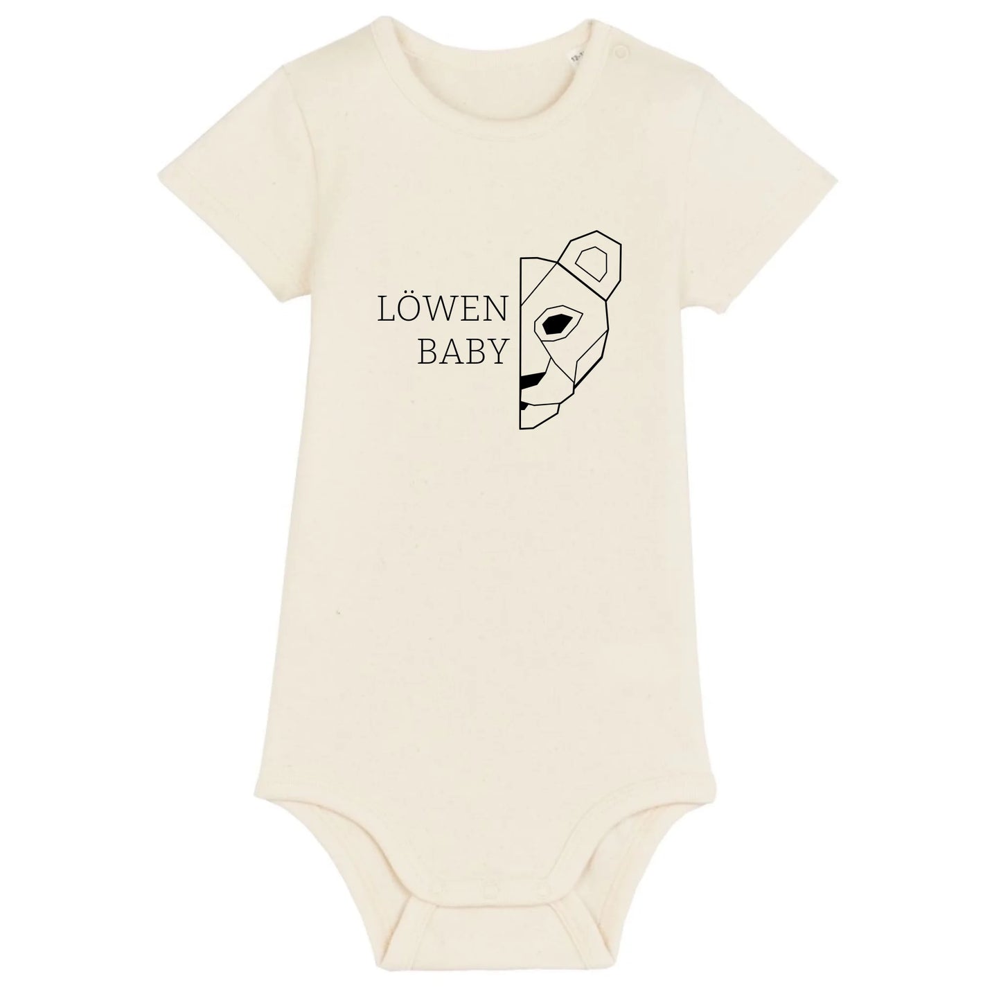 Löwen Baby - Bio Baby Body *personalisierbar (ohne Namen)* Baby Body ST ST Natural-Raw