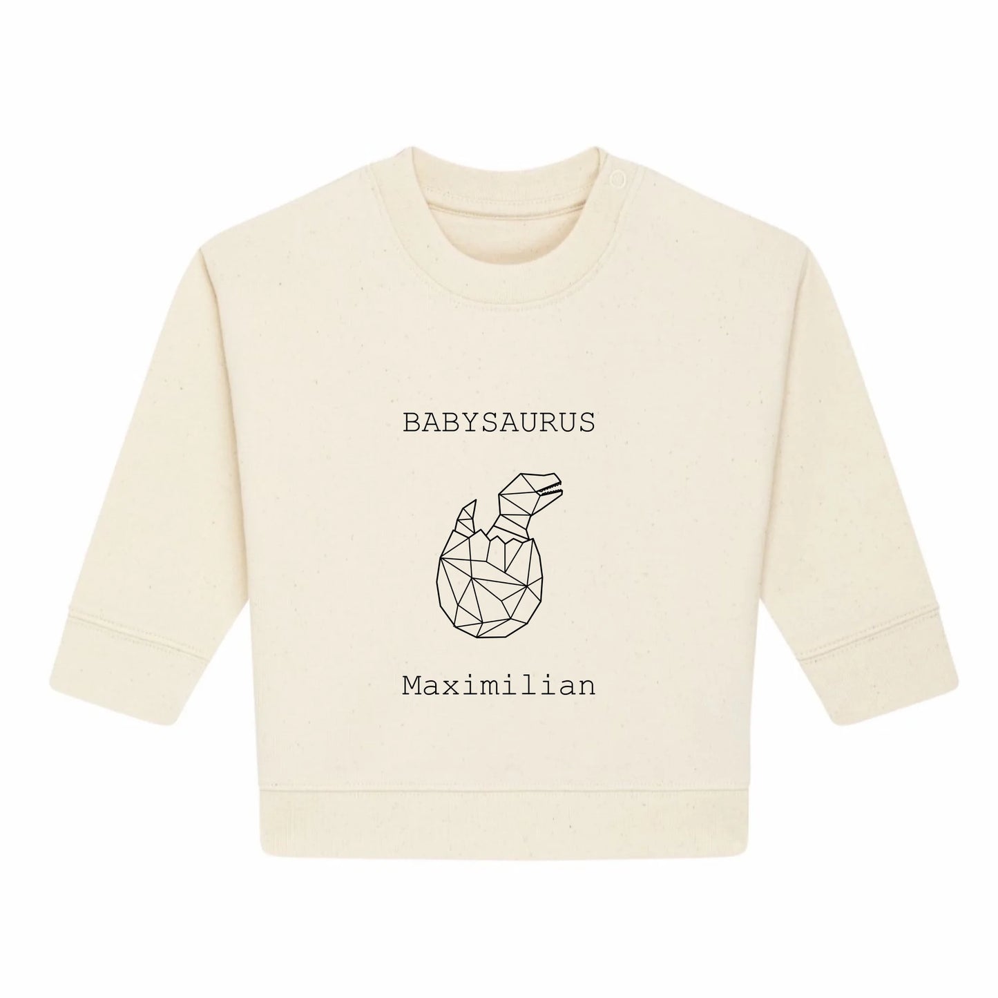 Babysaurus - Bio Baby Sweatshirt *personalisierbar (mit Namen)* Baby Changer Sweatshirt ST ST NEU Natural-Raw