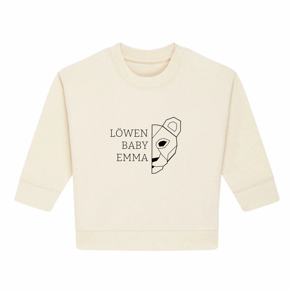 Löwen Baby - BIo Baby Sweatshirt *personalisierbar (mit Namen)* Baby Changer Sweatshirt ST ST NEU Natural-Raw