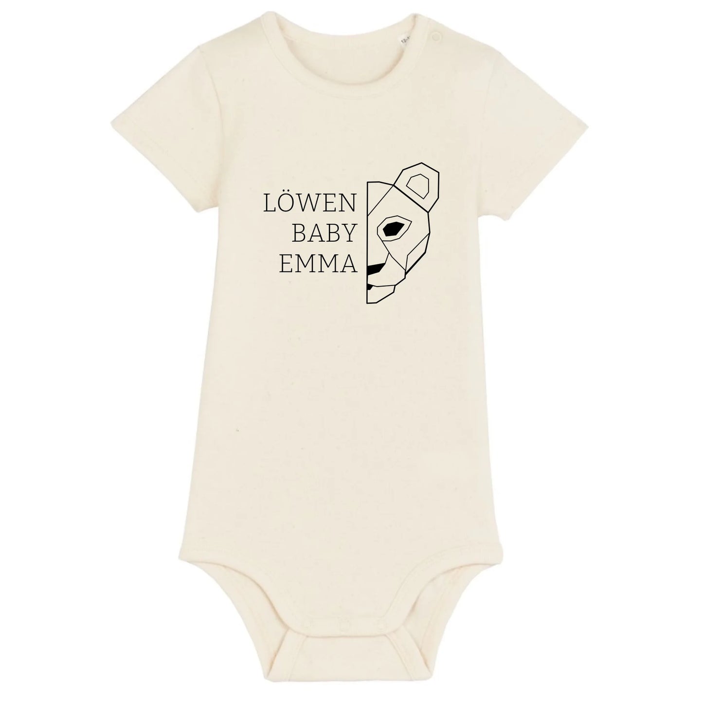 Löwen Baby - Bio Baby Body *personalisierbar (mit Namen)* Baby Body ST ST Natural-Raw
