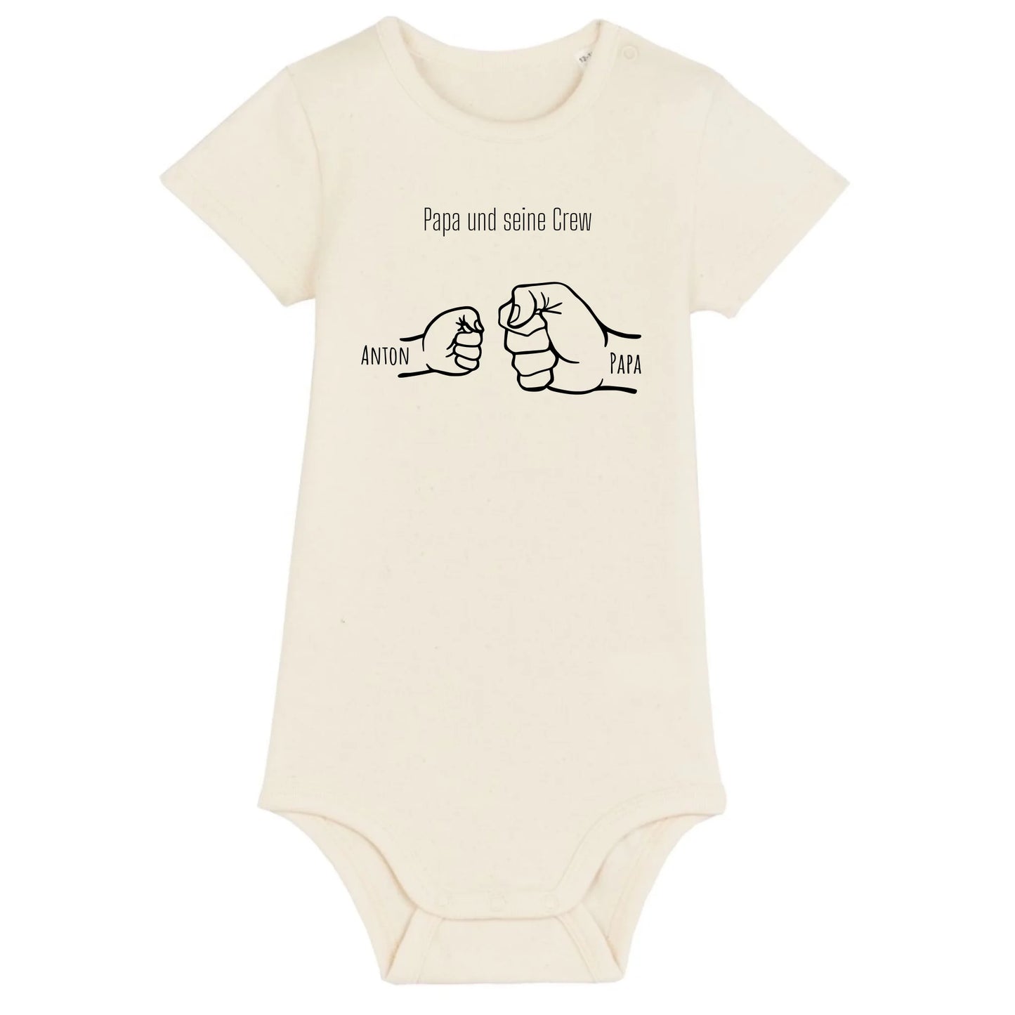 Papa und seine Crew - Bio Baby Body *personalisierbar* Baby Body ST ST Natural-Raw