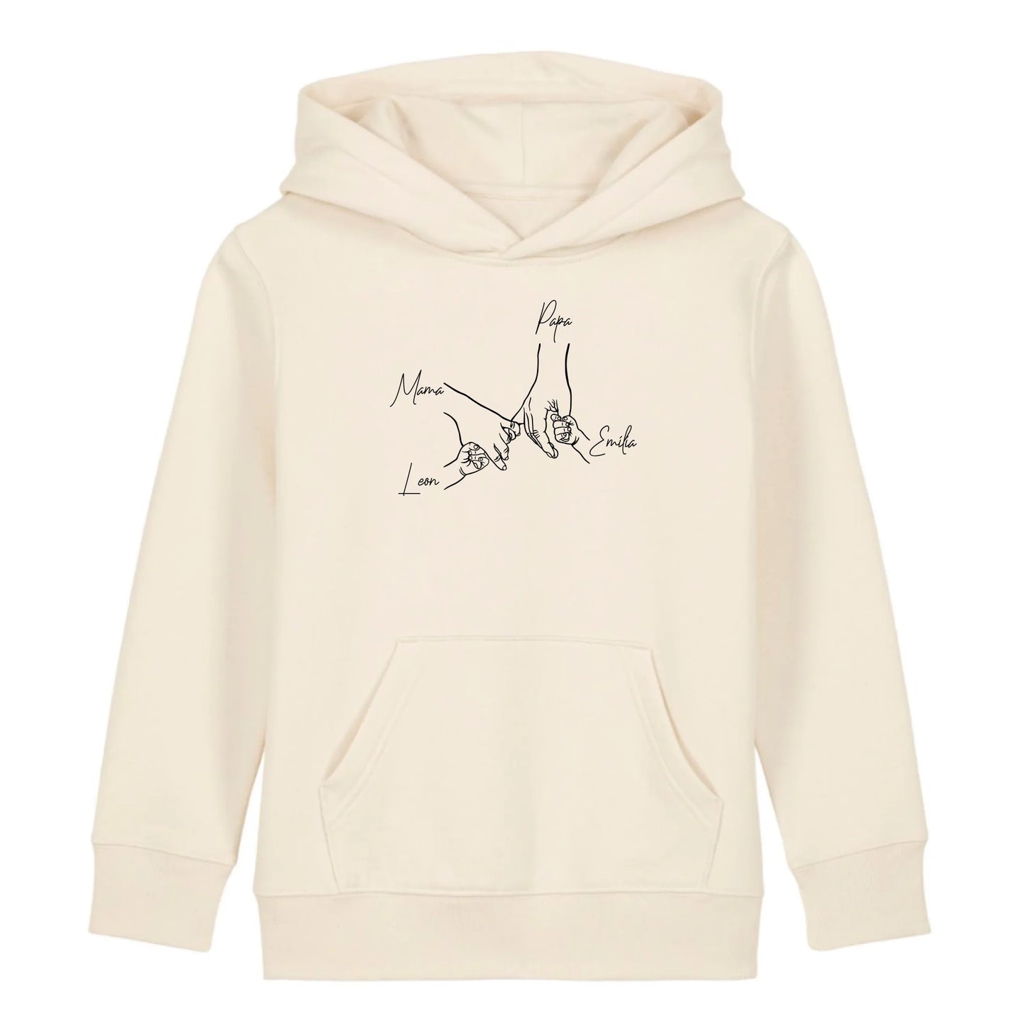 Family Hands - Bio Kinder Hoodie *personalisierbar*