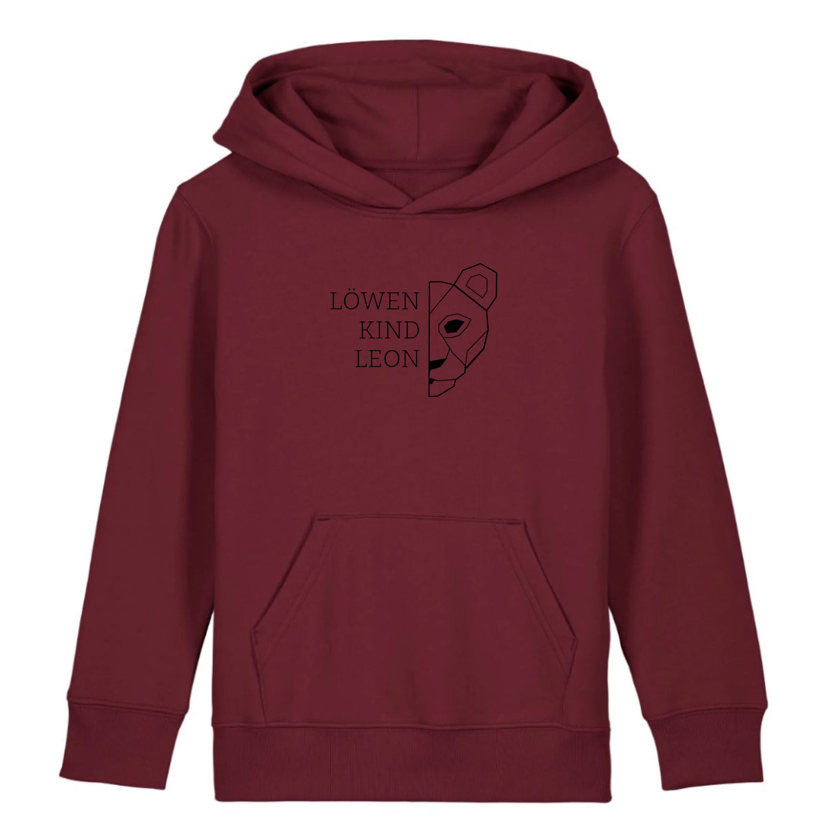 Löwen Kind - Bio Kinder Hoodie *personalisierbar (mit Namen)* Mini Cruiser Hoodie 2.0 ST ST Burgundy