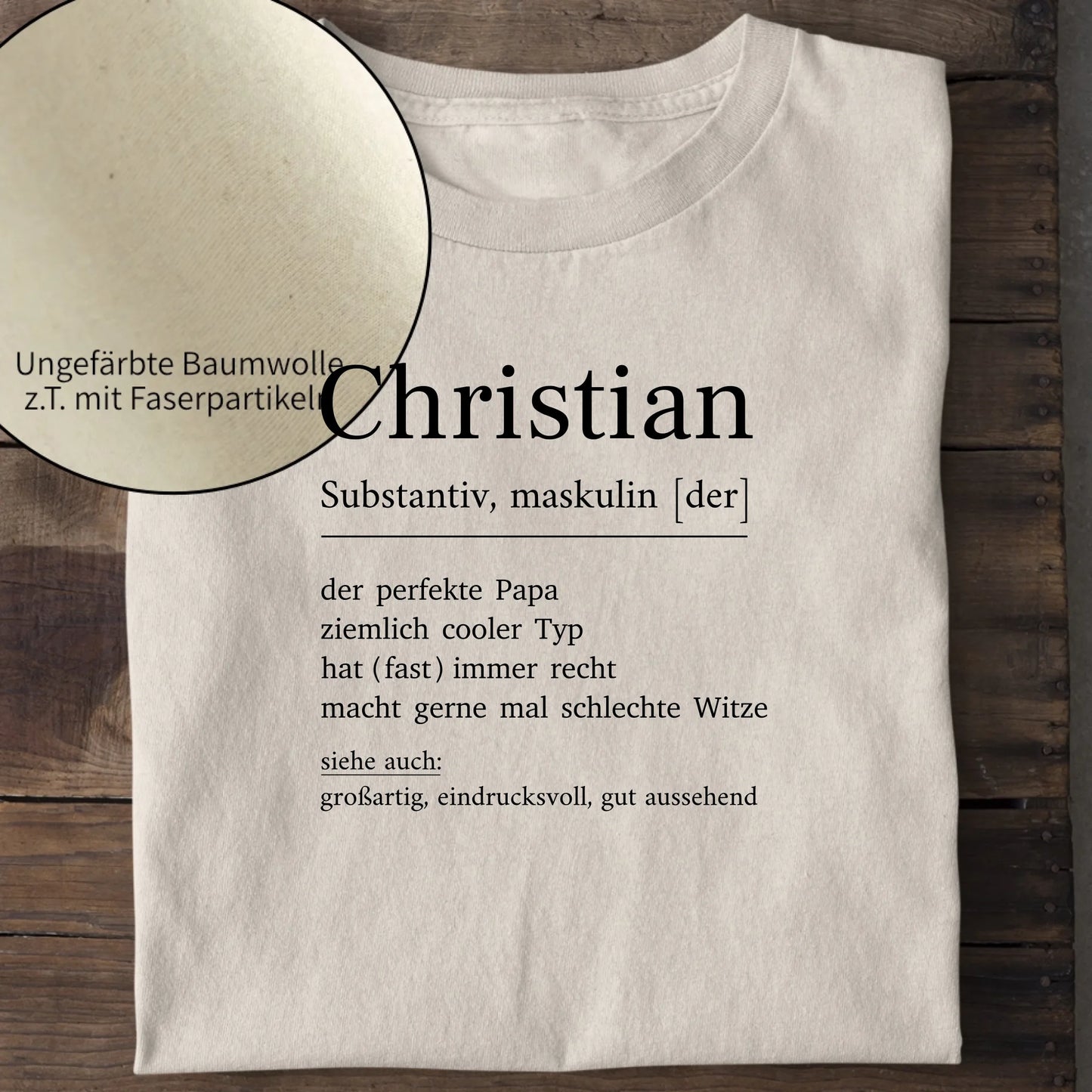Papa Definition - Bio Herren Shirt *personalisierbar* Creator T-Shirt 2.0 ST ST Natural-Raw