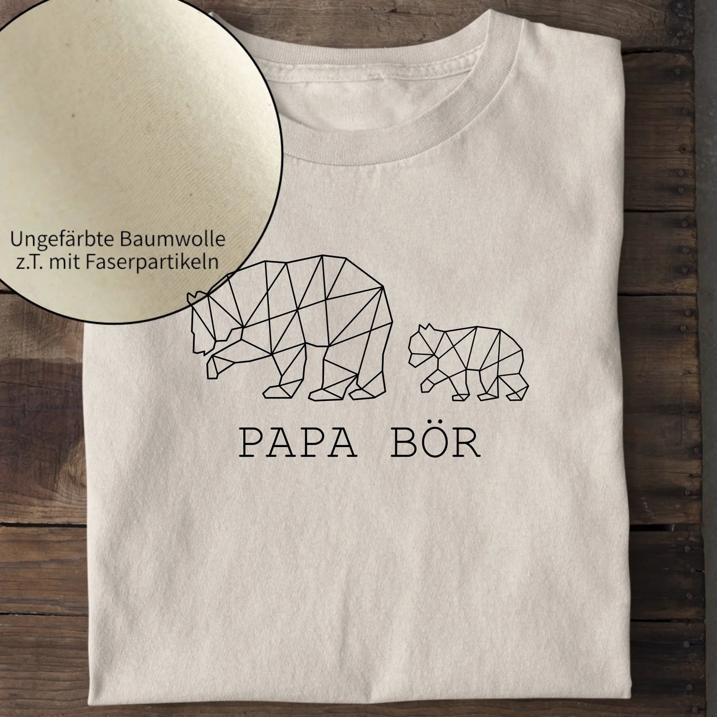 Papa Bör - Bio Herren Shirt *personalisierbar (1-4 Kinder ohne Namen)* Creator T-Shirt 2.0 ST ST Natural-Raw