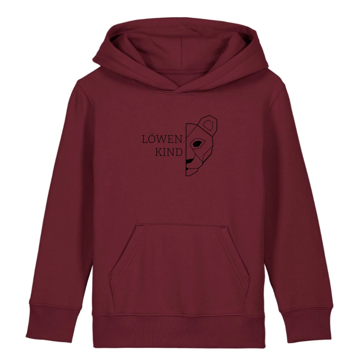 Löwen Kind - Bio Kinder Hoodie *personalisierbar (ohne Namen)* Mini Cruiser Hoodie 2.0 ST ST Burgundy