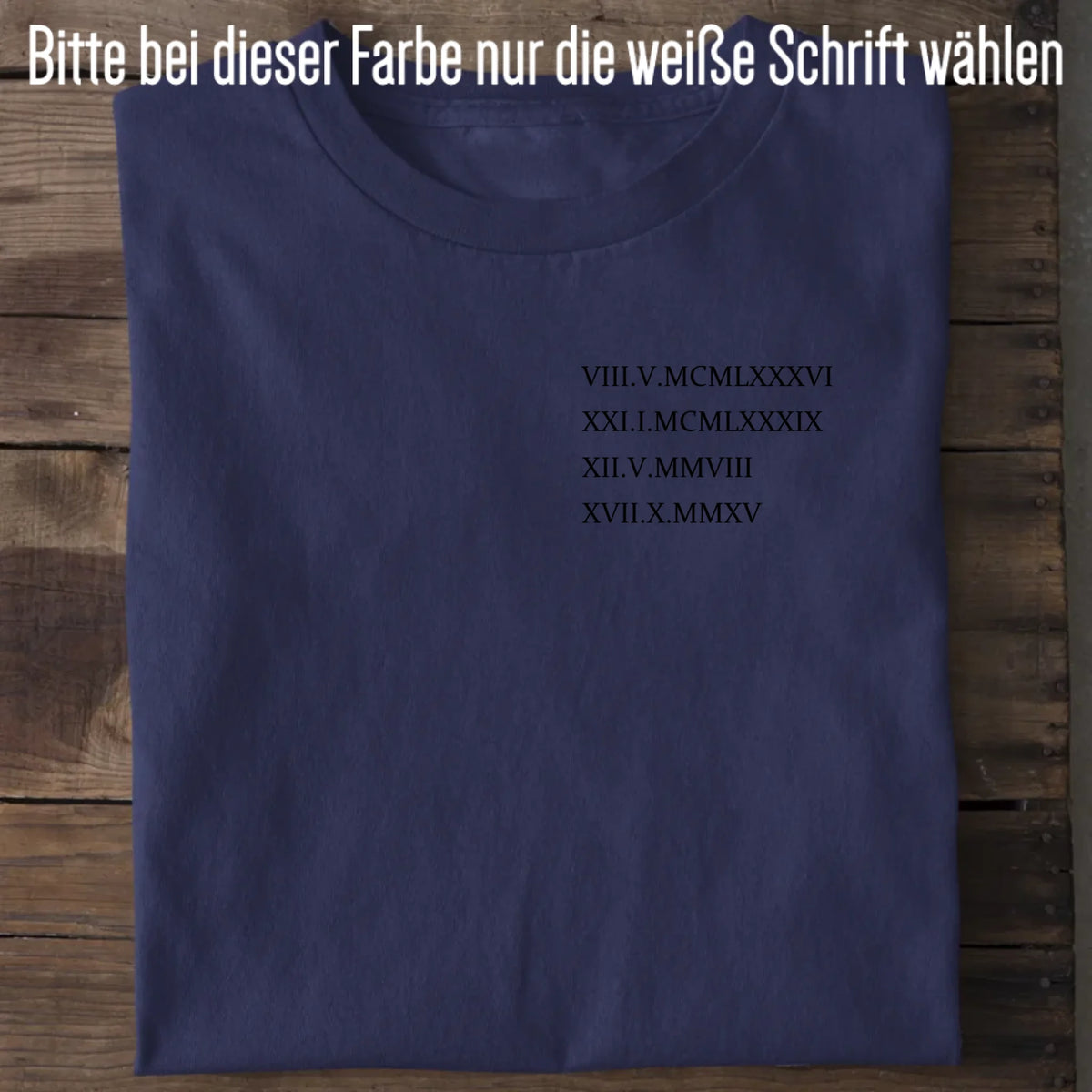 Roman Date - Bio Herren Shirt *personalisierbar* Creator T-Shirt 2.0 ST ST French-Navy