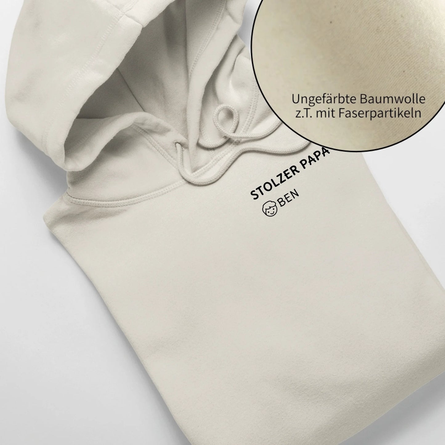 Stolzer Papa - Bio Unisex Hoodie *personalisierbar* Cruiser Hoodie 2.0 ST ST Natural-Raw