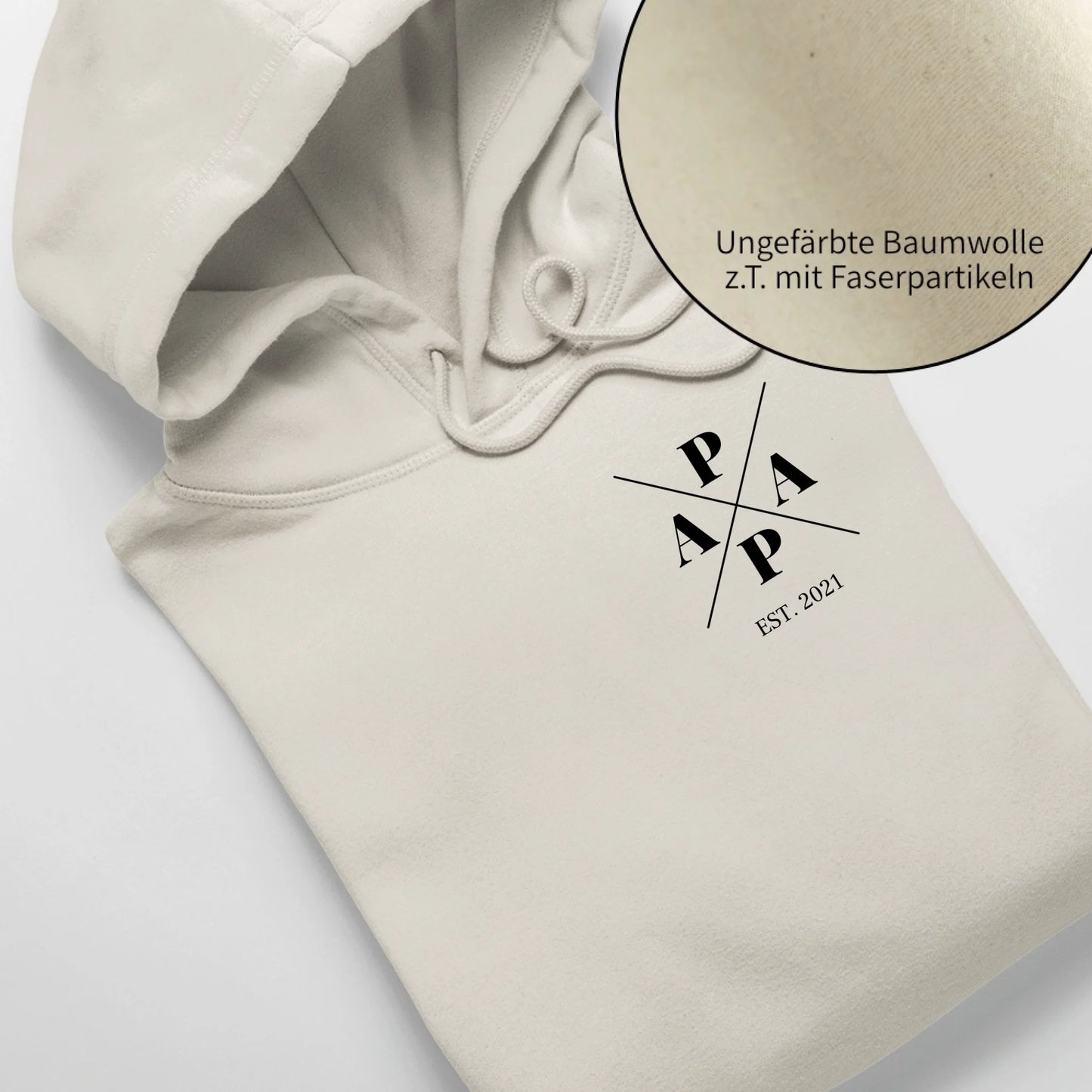 Papa Minimal + Symbole - Bio Unisex Hoodie *personalisierbar* Cruiser Hoodie 2.0 ST ST Natural-Raw