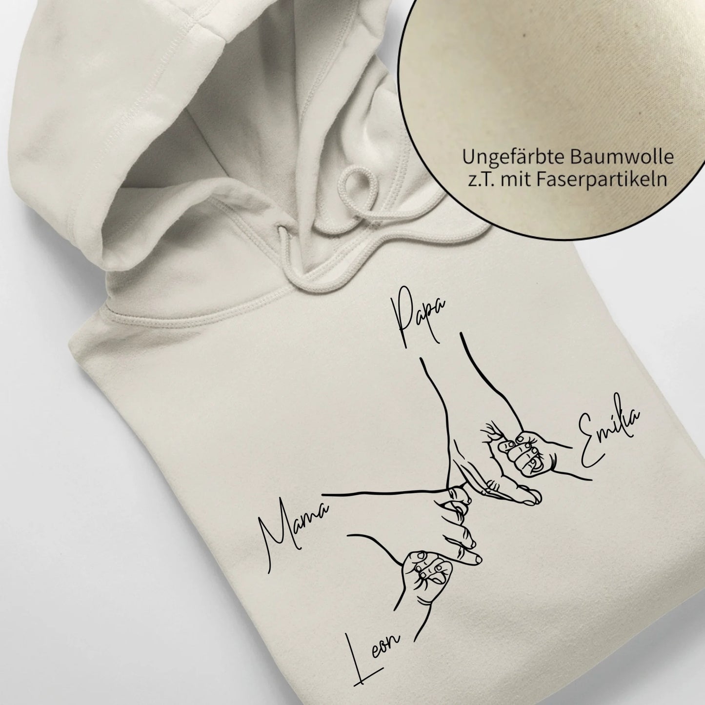 Family Hands - Bio Unisex Hoodie *personalisierbar* Cruiser Hoodie 2.0 ST ST Natural-Raw