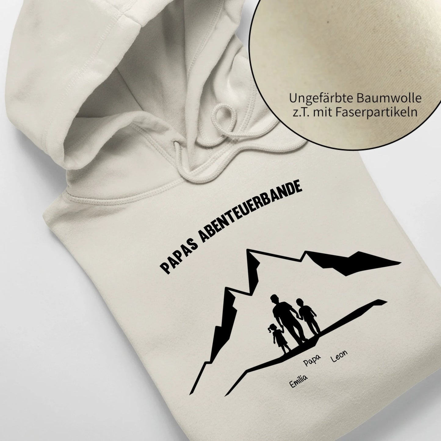 Papas Abenteuerbande - Bio Unisex Hoodie *personalisierbar* Cruiser Hoodie 2.0 ST ST Natural-Raw
