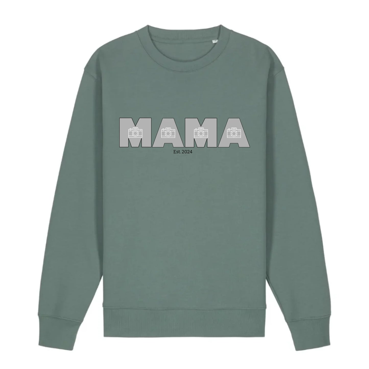 MAMA/MOM mit Fotos - Bio Unisex Sweatshirt *personalisierbar mit Fotos* Changer Sweatshirt 2.0 ST ST Green-Bay