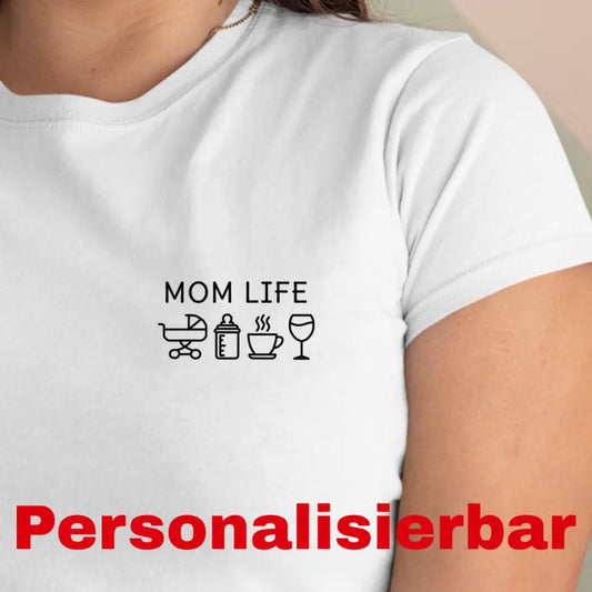 Mom Life Symbole - Bio Damen Shirt *personalisierbar*