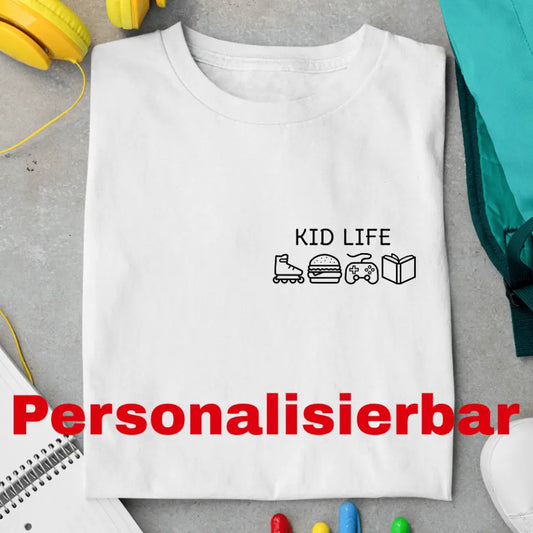 Kid Life Symbole - Bio Kinder Shirt *personalisierbar*