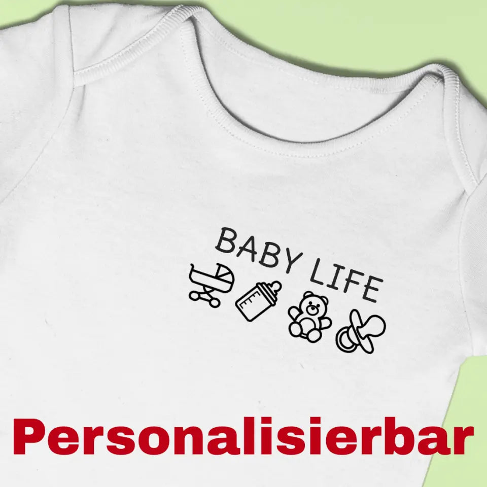 Baby Life Symbole - Bio Baby Body *personalisierbar*