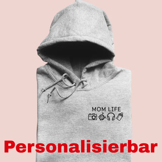 Mom Life Symbole - Bio Unisex Hoodie *personalisierbar*