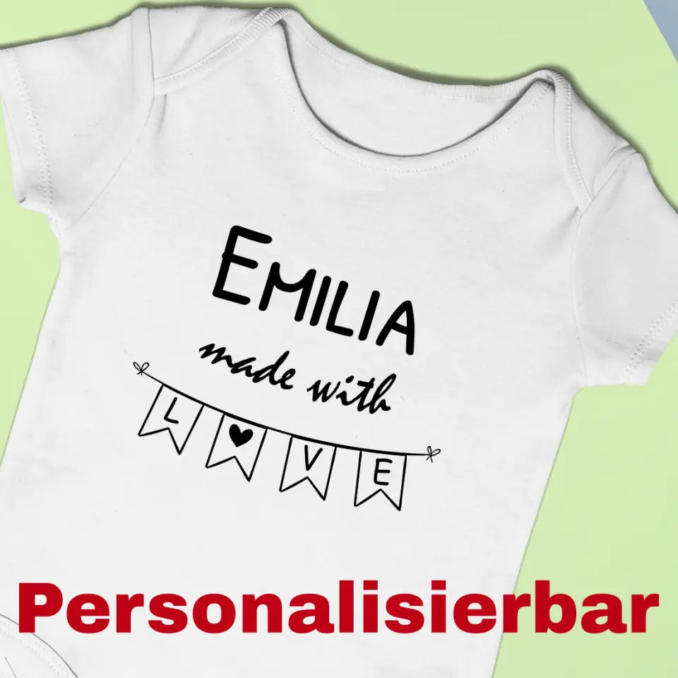 Made with Love - Bio Baby Body *personalisierbar*