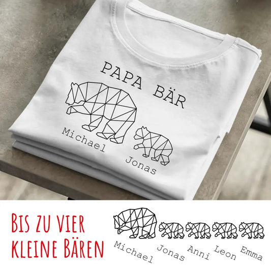 Papa Bör - Bio Herren Shirt *personalisierbar (1-4 Kinder mit Namen)*