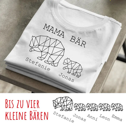 Mama Bär - Bio Damen Shirt *personalisierbar (1-4 Kinder mit Namen)*