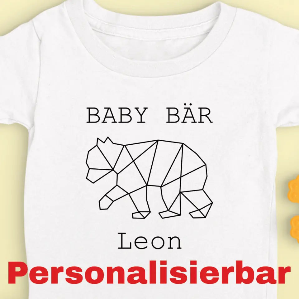 Baby Bär - Bio Baby Shirt *personalisierbar (mit Namen)*