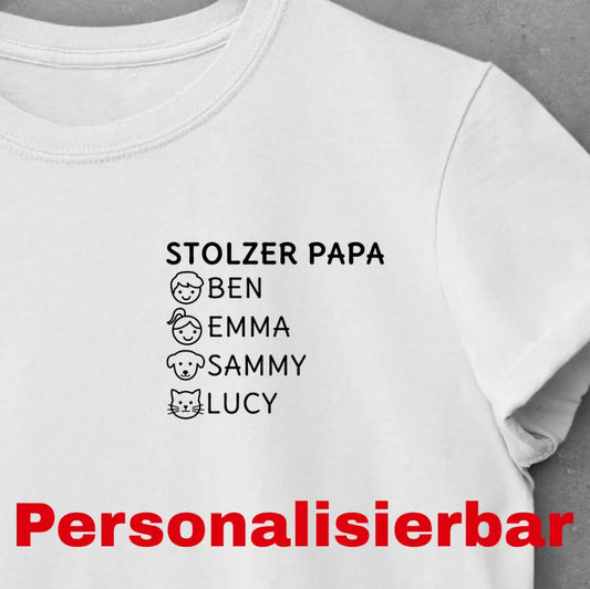 Stolzer Papa - Bio Herren Shirt *personalisierbar*