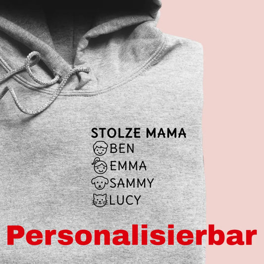 Stolze Mama - Bio Unisex Hoodie *personalisierbar*