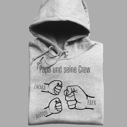 Papa und seine Crew - Bio Unisex Hoodie *personalisierbar*