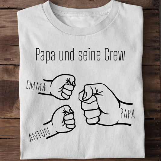 Papa und seine Crew - Bio Herren Shirt *personalisierbar*